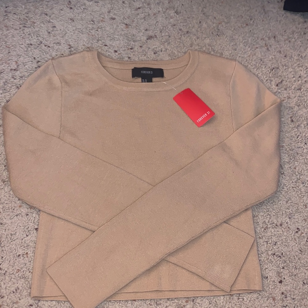 Forever21 cropped ribbed sweater